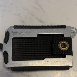 Trayvax Aluminum Minimalist Wallet in Black